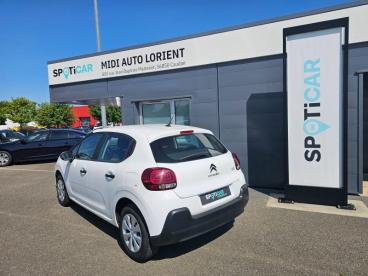 SPOTICAR Citroën C3 Puretech 68 Live Occasion - Citadine Essence Blanc Banquise - Caudan - 1203846855_2