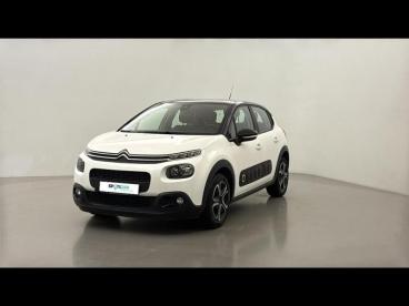 SPOTICAR Citroën C3 Puretech 110ch Feel S&s Eat6 E6.d-temp 114g Occasion - Citadine Essence Blanc Banquise - Noir Onyx - Bassussarry - 1203847009_1