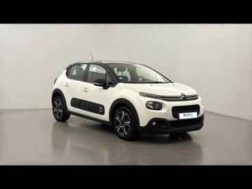 SPOTICAR Citroën C3 Puretech 110ch Feel S&s Eat6 E6.d-temp 114g Occasion - Citadine Essence Blanc Banquise - Noir Onyx - Bassussarry - 1203847009_3