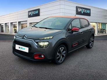 SPOTICAR Citroën C3 Puretech 110 S&s Eat6 Shine Pack Occasion - Citadine Essence Gris - Epinal - 1203848409_1