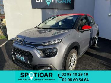 SPOTICAR Citroën C3 1.5 Bluehdi 100 Feel Occasion - Citadine Diesel Gris Acier (m) - Quimper - 1203876815_1