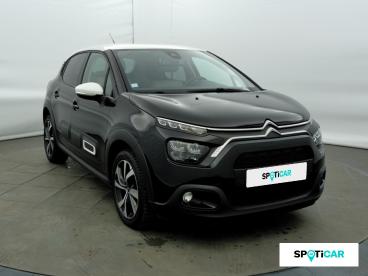 SPOTICAR Citroën C3 1.5 Bluehdi 100ch S&s Shine Pack E6.d Occasion - Citadine Diesel Noir Perla Nera (n) - Blanc Opale - Eybens - 1203886805_3