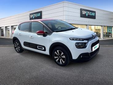 SPOTICAR Citroën C3 1.2 Puretech 83ch S&s Shine Occasion - Citadine Essence Blanc Banquise (o) - Rouge Aden - Reims - 1203891009_3