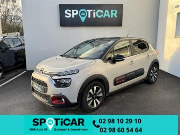 SPOTICAR Citroën C3 1.2 Puretech 110 C-series Occasion - Citadine Essence Sable (n) - Quimper - 1203896694_1
