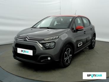 SPOTICAR Citroën C3 1.2 Puretech 83ch S&s Shine Occasion - Citadine Essence Gris Platinium (m) - Rouge Aden - Eybens - 1203896809_1