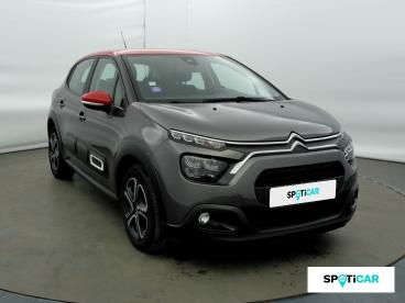 SPOTICAR Citroën C3 1.2 Puretech 83ch S&s Shine Occasion - Citadine Essence Gris Platinium (m) - Rouge Aden - Eybens - 1203896809_3