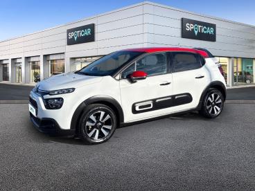 SPOTICAR Citroën C3 1.2 Puretech 83ch S&s Shine Occasion - Citadine Essence Blanc Banquise (o) - Reims - 1203902192_1