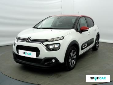 SPOTICAR Citroën C3 1.2 Puretech 83ch S&s Shine Occasion - Citadine Essence Blanc Banquise (o) - Rouge Aden - Bourgoin Jallieu - 1203918716_1