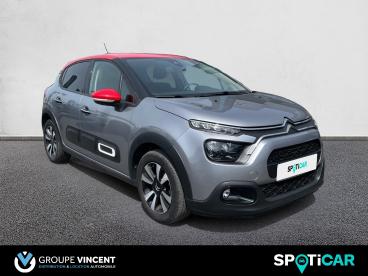 SPOTICAR Citroën C3 Puretech 83 S&s Bvm Shine Occasion - Citadine Essence Gris - Montlucon - 1203942938_3