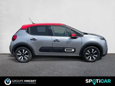 SPOTICAR Citroën C3 Puretech 83 S&s Bvm Shine Occasion - Citadine Essence Gris - Montlucon - 1203942938_4