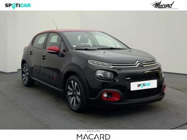 SPOTICAR Citroën C3 Puretech 82ch Feel Business Occasion - Citadine Essence Noir Perla Nera - Rouge Aden - Montauban - 1203961236_3