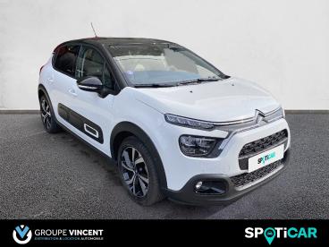 SPOTICAR Citroën C3 Puretech 110 S&s Eat6 Shine Pack Occasion - Citadine Essence Blanc Banquise - Gien - 1203962717_3