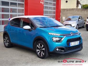 SPOTICAR Citroën C3 1.2 Puretech 110ch S&s Shine Eat6 Ex Ae Occasion - Citadine Essence Spring Blue (m) - Blanc Opale - Saint Ouen - 1203964956_2