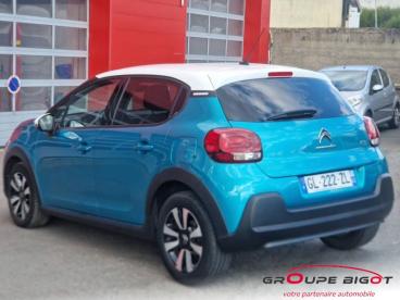 SPOTICAR Citroën C3 1.2 Puretech 110ch S&s Shine Eat6 Ex Ae Occasion - Citadine Essence Spring Blue (m) - Blanc Opale - Saint Ouen - 1203964956_3