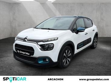 SPOTICAR Citroën C3 1.2 Puretech 110ch S&s Shine Eat6 Occasion - Citadine Essence Teinte Opaque Blanc Banquise - La Teste De Buch - 1203973100_1
