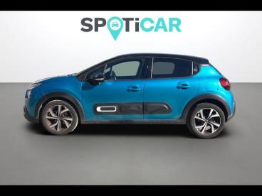 SPOTICAR Citroën C3 1.2 Puretech 110ch S&s Shine Pack  Eat6 Occasion - Citadine Essence Spring Blue (m) - Noir Onyx - Choisy Le Roi - 1203973180_2