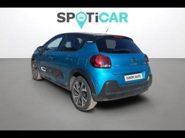 SPOTICAR Citroën C3 1.2 Puretech 110ch S&s Shine Pack  Eat6 Occasion - Citadine Essence Spring Blue (m) - Noir Onyx - Choisy Le Roi - 1203973180_3