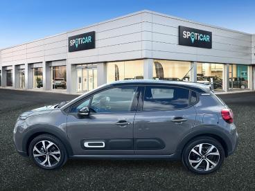 SPOTICAR Citroën C3 Puretech 110 Eat6 Max Occasion - Citadine Essence Gris Foncé - Vannes - 1203976421_2