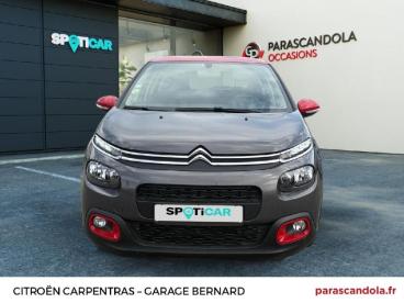 SPOTICAR Citroën C3 Bluehdi 100ch Feel S&s E6.d-temp Bvm5 Occasion - Citadine Diesel Gris Platinium - Rouge Aden - Carpentras - 1203980595_2