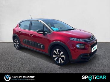 SPOTICAR Citroën C3 Iii 1.2 Puretech 82 S&s Shine Occasion - Citadine Essence Rouge - Varennes Vauzelles - 1203991844_3
