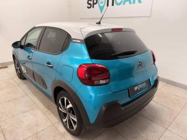 SPOTICAR Citroën C3 1.2 Puretech 110ch S&s Shine Pack  Eat6 Occasion - Citadine Essence Spring Blue (m) - Blanc Opale - Montgeron - 1203997348_5