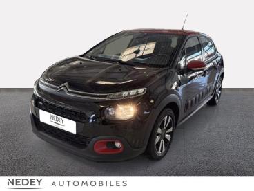 SPOTICAR Citroën C3 Puretech 82ch Feel Occasion - Citadine Essence Noir Perla Nera - Rouge Aden - Belfort - 1204007135_1