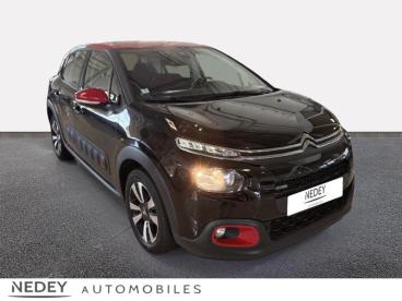 SPOTICAR Citroën C3 Puretech 82ch Feel Occasion - Citadine Essence Noir Perla Nera - Rouge Aden - Belfort - 1204007135_3