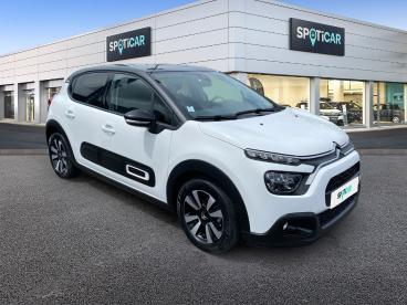 SPOTICAR Citroën C3 1.2 Puretech 83ch S&s Shine Occasion - Citadine Essence Blanc Banquise (o) - Noir Perla Nera - Charleville Mezieres - 1204011707_3