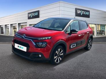 SPOTICAR Citroën C3 1.2 Puretech 110ch S&s Shine Eat6 Occasion - Citadine Essence Rouge Elixir (s) - Noir Onyx - Saint Leonard - 1204032840_1