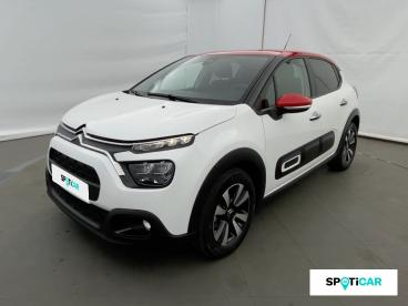 SPOTICAR Citroën C3 1.2 Puretech 83ch S&s Shine Occasion - Citadine Essence Blanc Banquise (o) - Chambery - 1204036039_1