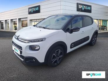 SPOTICAR Citroën C3 Puretech 110ch Shine S&s Eat6 E6.d 6cv Occasion - Citadine Essence Gris Acier - Noir Onyx - Le Chateau-dolonne - 1204038838_1