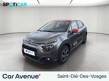 SPOTICAR Citroën C3 Puretech 83 S&s Bvm5 Feel Pack Occasion - Citadine Essence Gris Platinium (m) - Rouge Aden - Saint Die Des Vosges - 1204059144_1