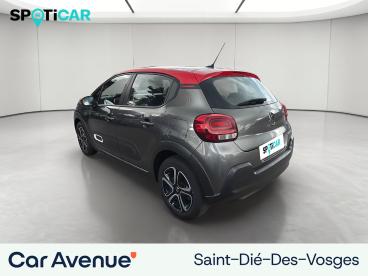 SPOTICAR Citroën C3 Puretech 83 S&s Bvm5 Feel Pack Occasion - Citadine Essence Gris Platinium (m) - Rouge Aden - Saint Die Des Vosges - 1204059144_3