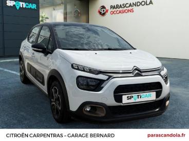 SPOTICAR Citroën C3 1.2 Puretech 83ch S&s C-series 123g Occasion - Citadine Essence Blanc Banquise (o) - Noir Perla Nera - Carpentras - 1204059847_3