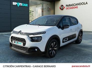SPOTICAR Citroën C3 1.2 Puretech 83ch S&s Shine Occasion - Citadine Essence Blanc Banquise (o) - Noir Perla Nera - Carpentras - 1204104082_1