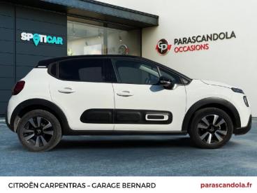 SPOTICAR Citroën C3 1.2 Puretech 83ch S&s Shine Occasion - Citadine Essence Blanc Banquise (o) - Noir Perla Nera - Carpentras - 1204104082_4