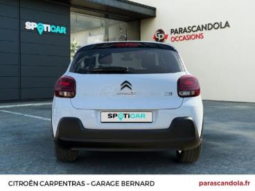 SPOTICAR Citroën C3 1.2 Puretech 83ch S&s Shine Occasion - Citadine Essence Blanc Banquise (o) - Noir Perla Nera - Carpentras - 1204104082_5