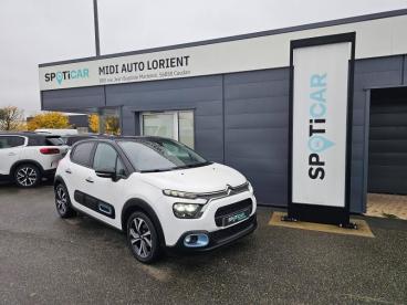 SPOTICAR Citroën C3 1.2 Puretech 110 Elle Eat6 Occasion - Citadine Essence Blanc Banquise (o) - Caudan - 1204236105_1