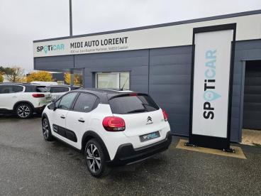 SPOTICAR Citroën C3 1.2 Puretech 110 Elle Eat6 Occasion - Citadine Essence Blanc Banquise (o) - Caudan - 1204236105_2