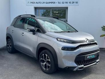 SPOTICAR Citroën C3 Aircross Puretech 130 Shine Eat6 Occasion - Suv-4x4 Essence Gris Acier (m) - Perla Nera - Quimper - 1203970600_3