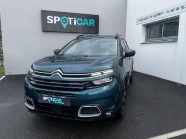 SPOTICAR Citroën C5 Aircross Hybrid 225ch Shine E-eat8 / Vision 360 / Attelage Occasion - Suv-4x4 Hybride Rechargeable Bleu Tijuca - Quimper - 1203651313_1
