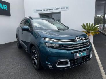 SPOTICAR Citroën C5 Aircross Hybrid 225ch Shine E-eat8 / Vision 360 / Attelage Occasion - Suv-4x4 Hybride Rechargeable Bleu Tijuca - Quimper - 1203651313_4