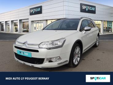 SPOTICAR Citroën C5 Tourer Bluehdi 180ch Hydractive Exclusive S&s Eat6 Occasion - Break Diesel Blanc Nacré - Bernay - 1203900587_1