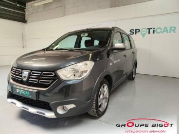 SPOTICAR Dacia Lodgy 1.2 Tce 115ch Stepway 7 Places Occasion - Monospace Essence Gris Platine - Vendome - 1204202181_1