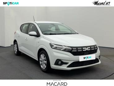 SPOTICAR Dacia Sandero 1.0 Sce 65ch Confort -22 Occasion - Citadine Essence Blanc - Boe - 1203934673_3