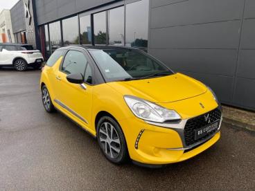 SPOTICAR Ds Ds 3 Puretech 82ch Chic Occasion - Citadine Essence Jaune Pégase (o) - Toit Noir Onyx - Blois - 1203536800_1