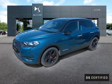 DS CERTIFIED Ds Ds 3 Crossback Puretech 130 Eat8 Performance Line occasion certifiée - Citadine Essence Bleu - Tours - 3652366_1