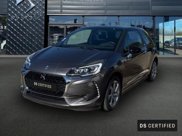 DS CERTIFIED Ds Ds 3 Puretech 110ch Be Chic Automatique occasion certifiée - Citadine Essence Gris Platinium (m) - Toit Noir Onyx - Orange - 3665831_1