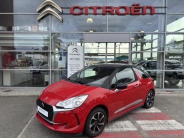 SPOTICAR Ds Ds 3 Puretech 82ch So Chic Occasion - Citadine Essence Rouge Aden (o) - Toit Noir Onyx - Ploemeur - 1203681763_1