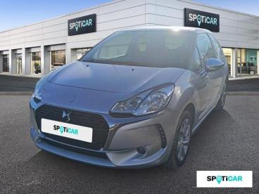 SPOTICAR Ds Ds 3 Puretech 82ch So Chic Occasion - Citadine Essence Gris Aluminium (m) - Toit Blanc Opale - Toulouse - 1203794710_1